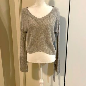 Express grey v neck sweater size XS NWOT #49